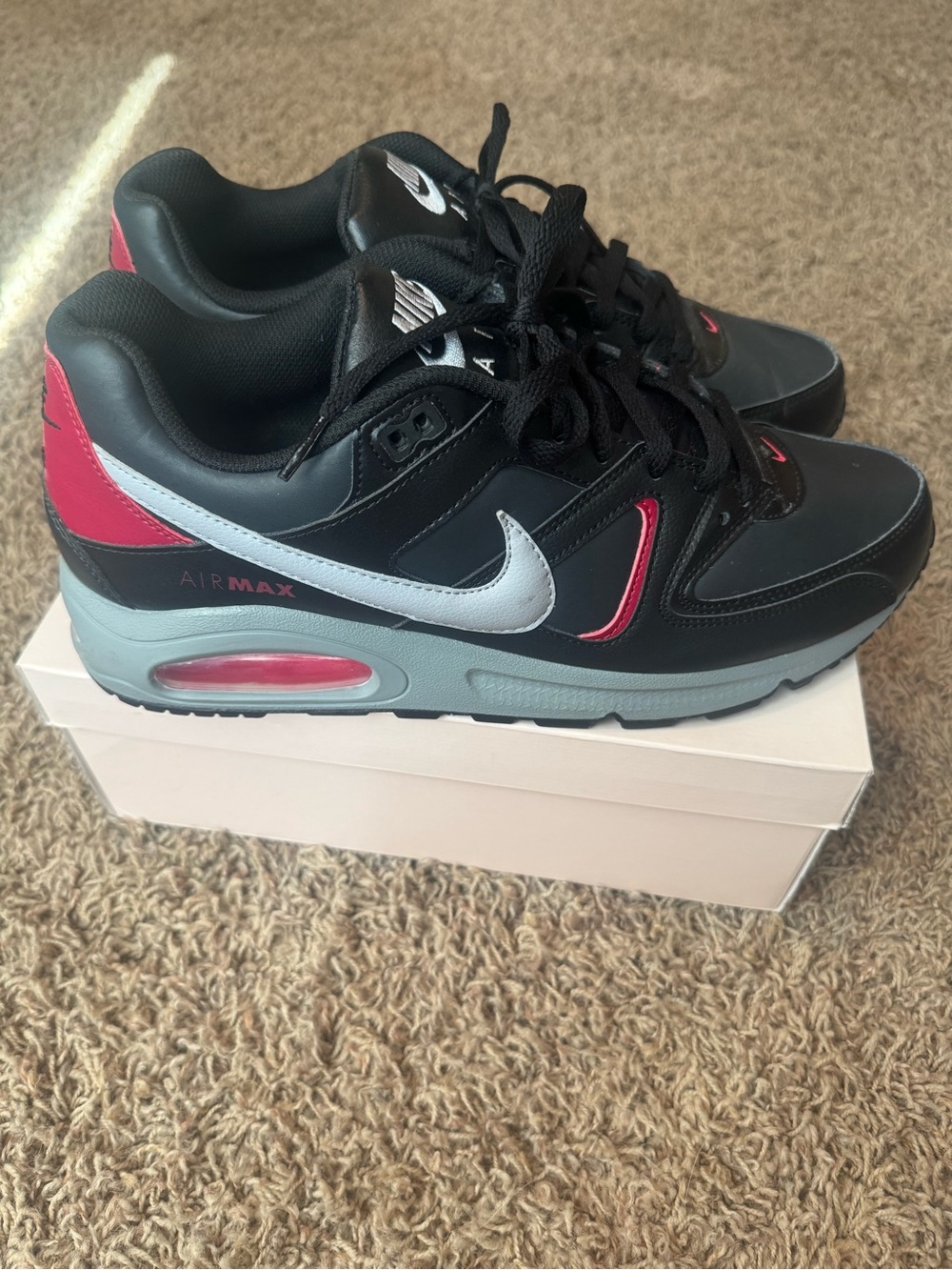 Nike Black Grey Maroon Air Max Sneakers